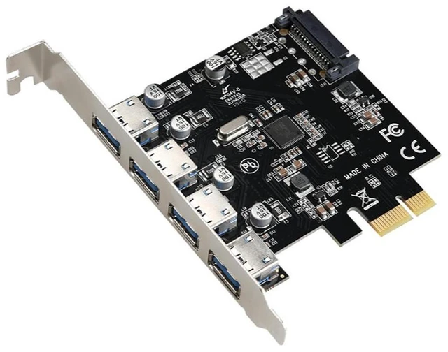 Alt view image 2 of 2 - Chip Fresco FL1100 USB 3.0 PCI-E Expansion Card Adapter PCI-E USB 3.0 4 port HUB Controller Card for Windows Vista PC Laptop