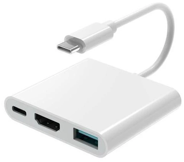 Alt view image 7 of 12 - USB-C Digital Av Multiport Adapter USB C to HDMI Adapter for iPhone 15/16 to TV Compatible with iPhone 16/15 Ipad pro Mackbook Pro