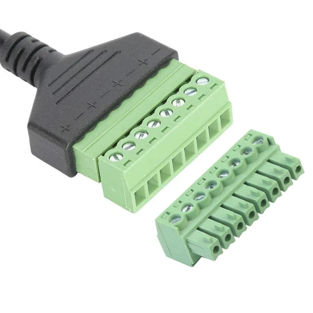Alt view image 11 of 14 - 2Pcs RJ45 Male to 8 Pins Screw Terminal Block Adapter for Cat5 Cat6 Cat7 Ethernet Extender CCTV Digital Internet,RJ45 Male Plug to 8pins Terminal Ethernet Connector