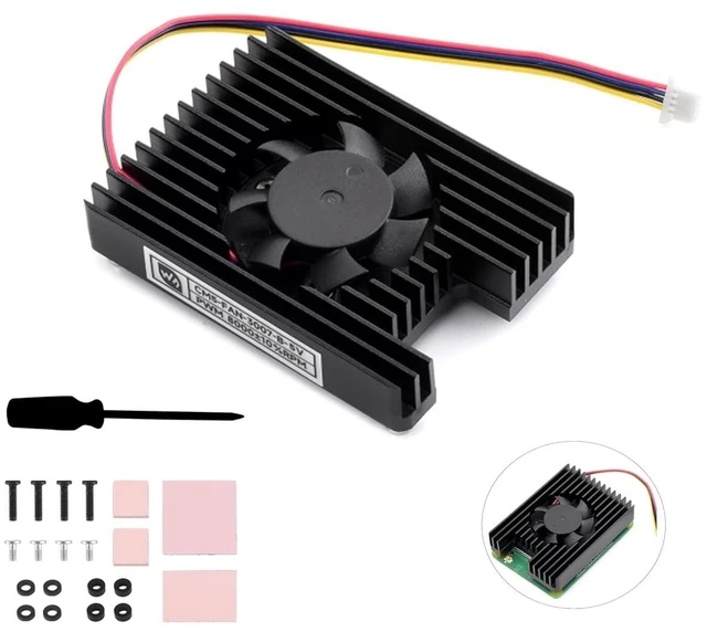 Alt view image 8 of 14 - Pi CM5 Cooler Cooling Fan, Dedicated All-in-One 3007 Cooling Fan Compatible with Raspberry Pi Compute Module 5, PWM Speed Adjustable, 5V Power Supply, with Thermal Tapes