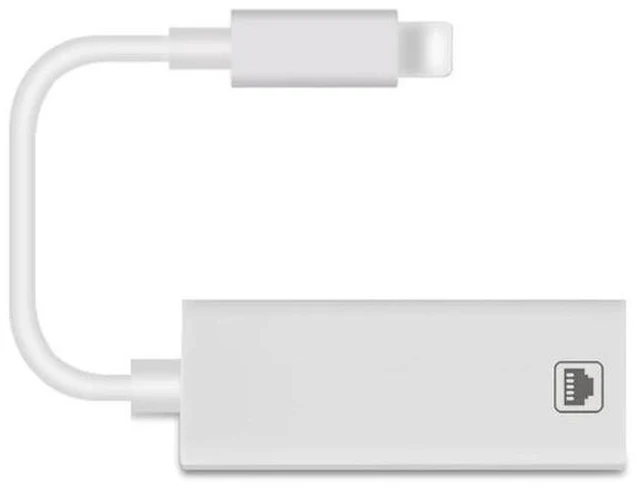 Alt view image 8 of 12 - 100Mbps Network Cable Adapter For Lightning to RJ45 Ethernet LAN Wired Overseas Travel Compact For iPhone/iPad Series