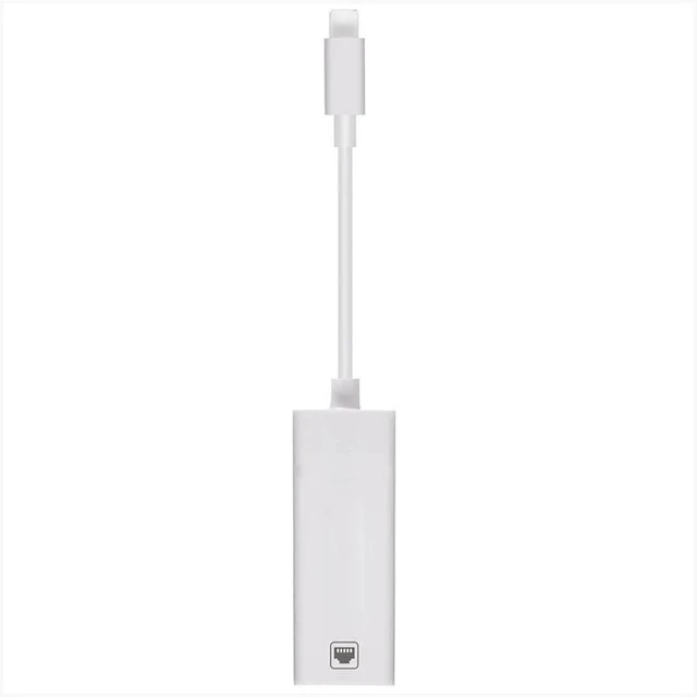 Alt view image 6 of 12 - 100Mbps Network Cable Adapter For Lightning to RJ45 Ethernet LAN Wired Overseas Travel Compact For iPhone/iPad Series