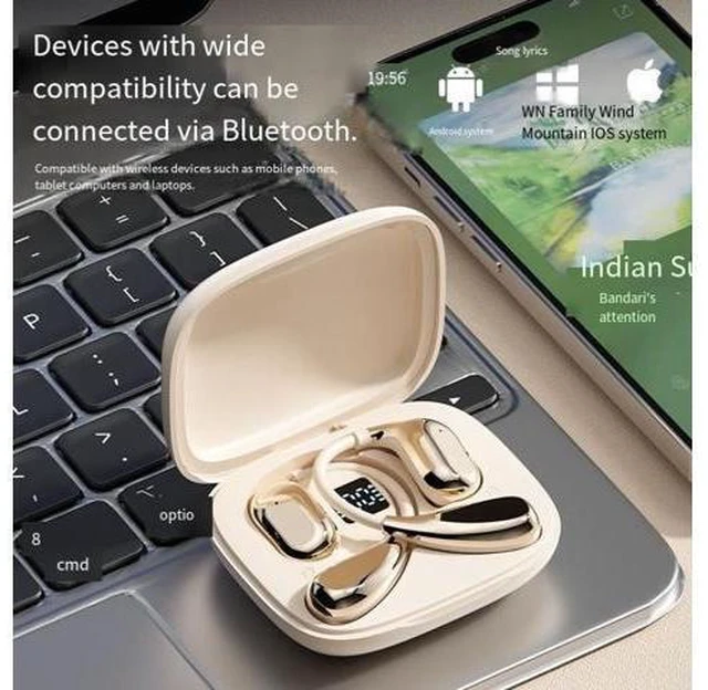 Alt view image 7 of 10 - The 2024 new model of Douyin's best-selling Bluetooth headphones with open and non-in-ear air conduction wireless sports and running features