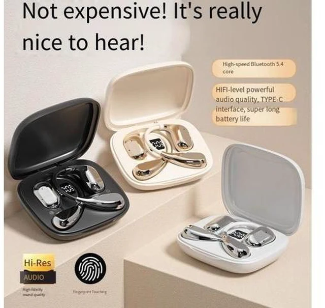 Alt view image 9 of 10 - The 2024 new model of Douyin's best-selling Bluetooth headphones with open and non-in-ear air conduction wireless sports and running features