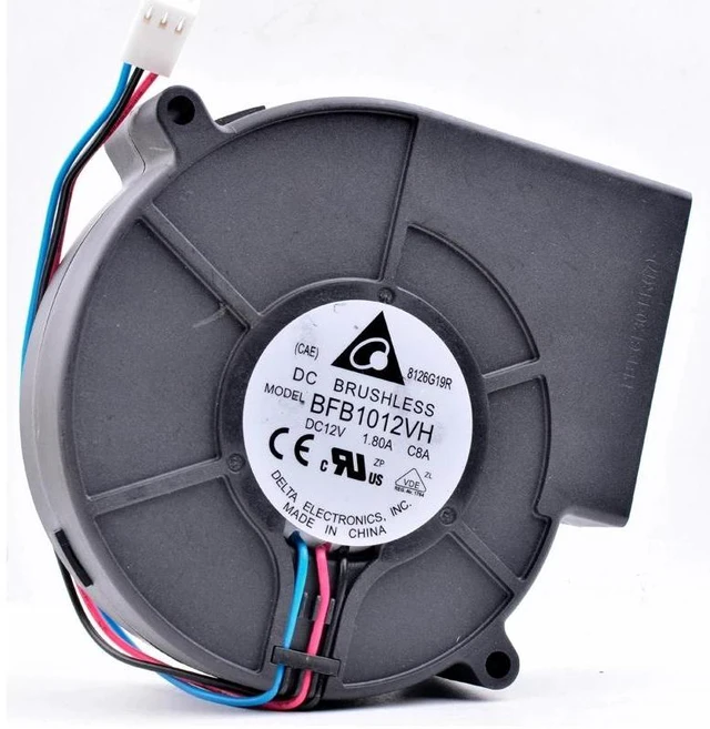 Alt view image 5 of 8 - BFB1012VH 97x94x33mm 9733 DC12V 1.80A large air volume Grill centrifugal turbine blower cooling fan