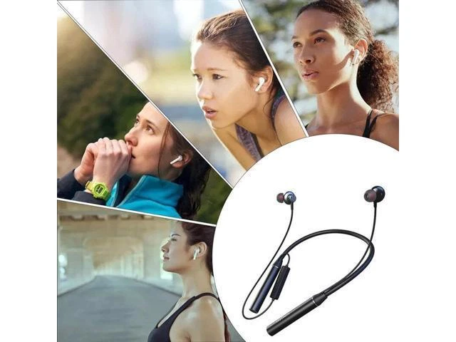 Alt view image 10 of 10 - GYM530 Wireless Neckband bluetooth Earphone 80 Hours Playback Stereo Bass Sport Headphones Earphones TF Card Magnetic Headset with Mic