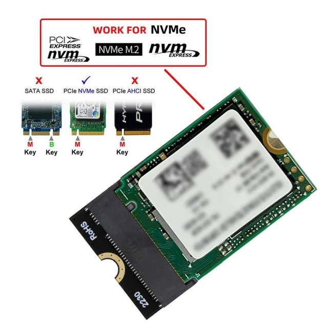 Alt view image 11 of 14 - M.2(A+E Key) 2230MM to NVME M-Key Extension Card Adapter for Motherboard NVME SSD Hard Drive Port Extension 2230/2242/2260/2280MM