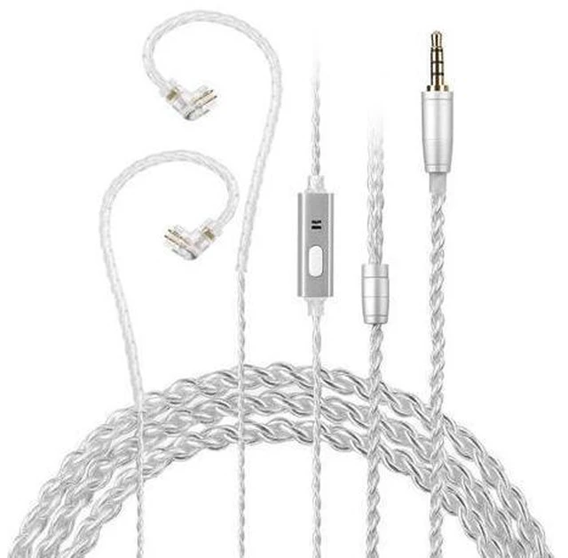 Alt view image 8 of 8 - In-ear Bluetooth headphones with high sound quality and neckband noise reduction Silver-plated double-pinch headphone cable - without microphone