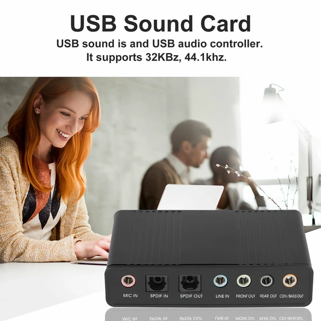 Alt view image 10 of 14 - 6 Channel 5.1 Optical SPDIF Sound Card USB Audio Output Adapter External for PC