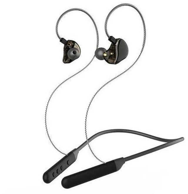 Alt view image 5 of 8 - In-ear Bluetooth headphones with high sound quality and neckband noise reduction Silver-plated double-pinch headphone cable - without microphone