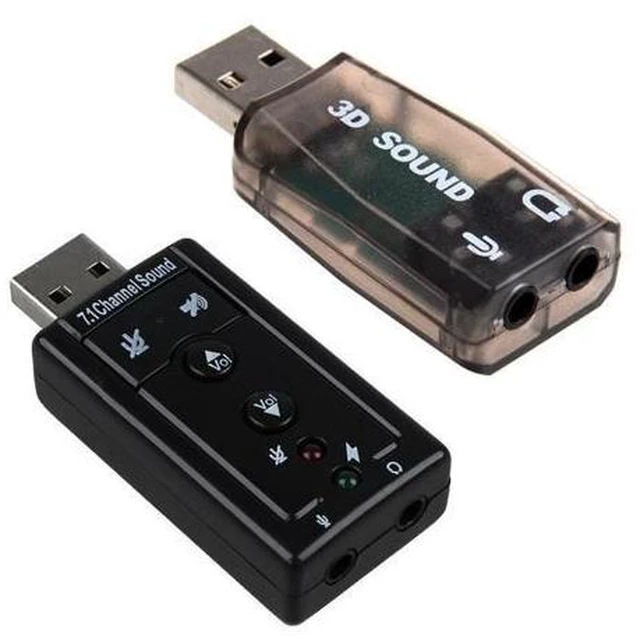 Alt view image 6 of 10 - 1 Pcs Instantly External 5.1 USB 3D o Sound Card Adapter for PC Desktop Notebook Laptopcreates a Miniphone & 1 Pcs Sound Car