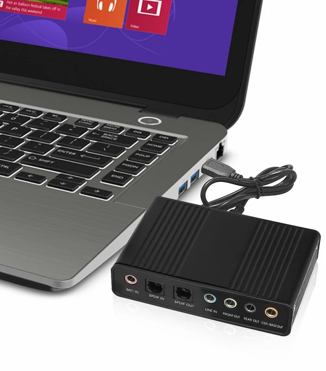 Alt view image 11 of 14 - 6 Channel 5.1 Optical SPDIF Sound Card USB Audio Output Adapter External for PC