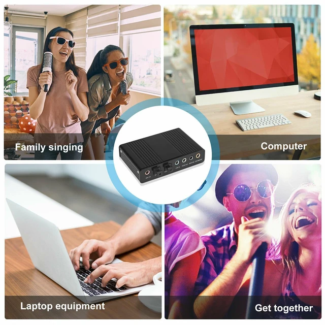 Alt view image 13 of 14 - 6 Channel 5.1 Optical SPDIF Sound Card USB Audio Output Adapter External for PC