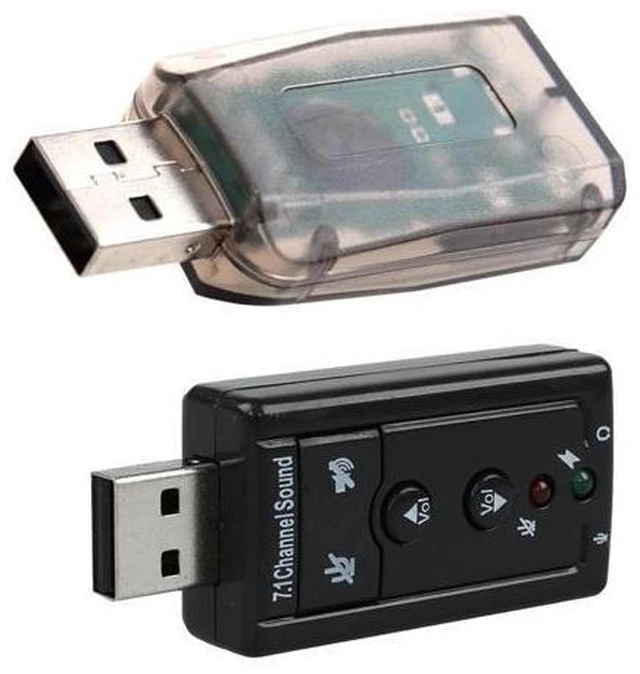 Alt view image 7 of 10 - 1 Pcs Instantly External 5.1 USB 3D o Sound Card Adapter for PC Desktop Notebook Laptopcreates a Miniphone & 1 Pcs Sound Car