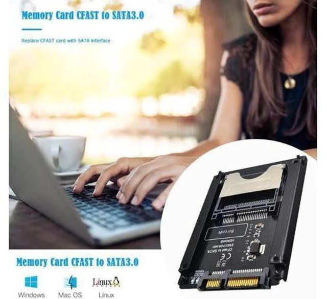 Alt view image 8 of 10 - to SATA 3.0 HDD Adapter Card SATA Computer 22 Pin Hard Disk Case memory Card Reader industrial equipment test