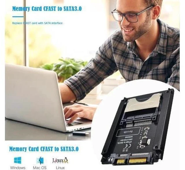 Alt view image 10 of 10 - to SATA 3.0 HDD Adapter Card SATA Computer 22 Pin Hard Disk Case memory Card Reader industrial equipment test
