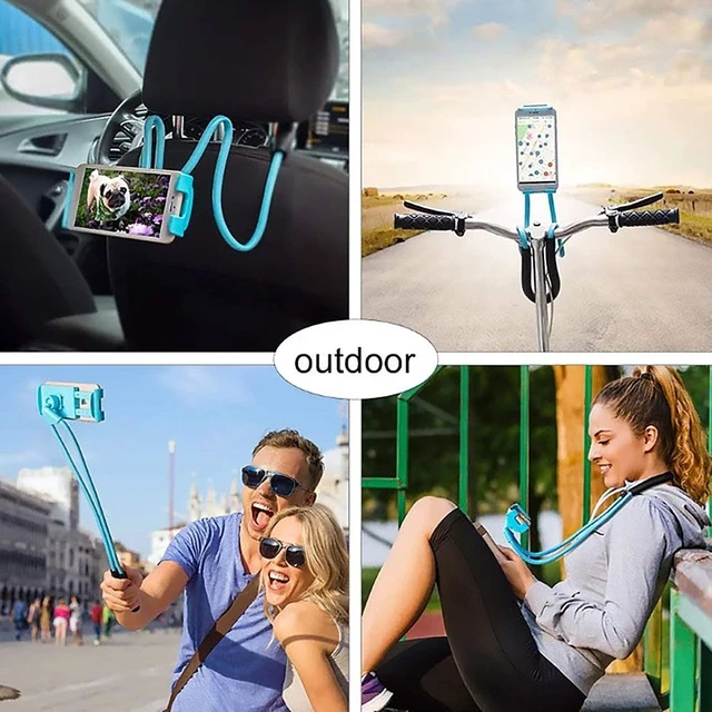 Alt view image 11 of 12 - Phone Holder Neck Set Smartphone Tablet Mount Flexible Lazy Stand Mobile Phone Portable Supplies for Bed Table Car
