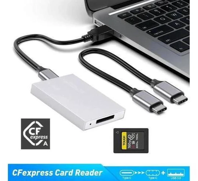 Alt view image 9 of 14 - USB3.1 Type-C USB3.0-A to CF Express Extension Card Reader for CFE Type-A Support CFA Memory Card