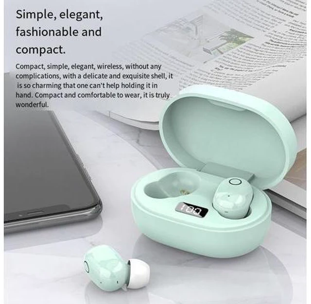 Alt view image 6 of 8 - The wireless in-ear E6S Bluetooth headphones are cute, noise-cancelling, sports, high-quality sound, long-lasting and suitable for smartphones