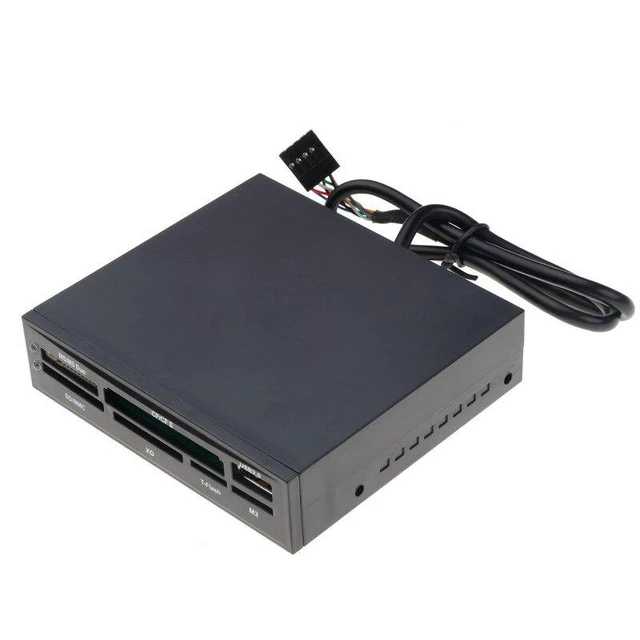 Alt view image 6 of 10 - All In 1 Internal Card Reader USB 2.0 3.5" Floopy Bay Front Panel Card Reader USB Flash Memory Card Reader