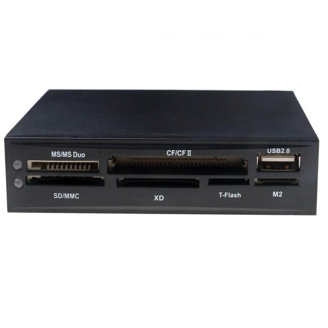 Alt view image 7 of 10 - All In 1 Internal Card Reader USB 2.0 3.5" Floopy Bay Front Panel Card Reader USB Flash Memory Card Reader