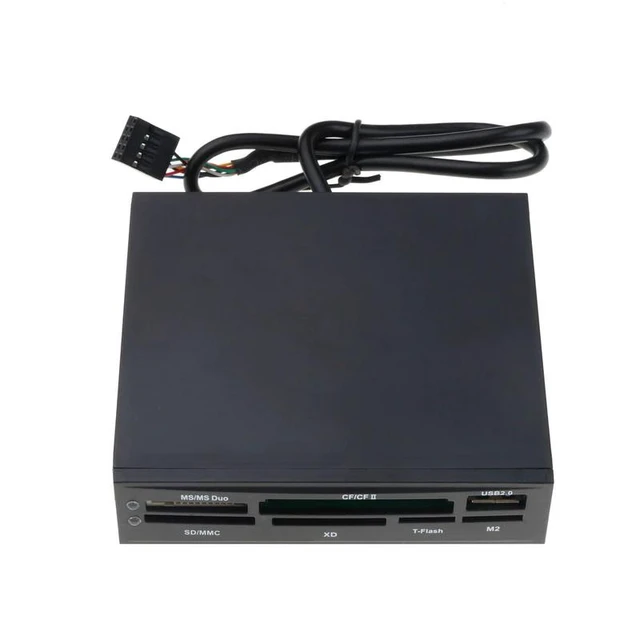 Alt view image 8 of 10 - All In 1 Internal Card Reader USB 2.0 3.5" Floopy Bay Front Panel Card Reader USB Flash Memory Card Reader