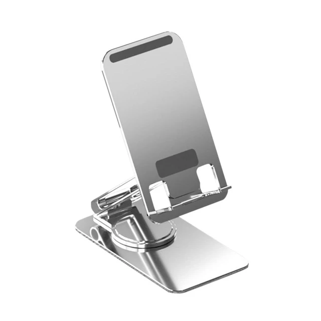 Alt view image 13 of 13 - Foldable Mobile Phone Stand Universal Handsfree Smartphone Holder Desk Bracket Adjustable Aluminium Alloy for Home Office(No Telescopic Silver)