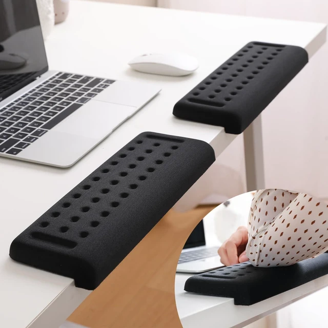Alt view image 7 of 12 - L-Shaped Desk EdgeRest, 2-Piece Set, Plam & Wrist & Forearm & Elbow Comfort Support for Table or Desk Edge, Non-Slip, Memory Foam Padding, Ergonomic Design, Separate Design (11.8 * 3.9 inch)