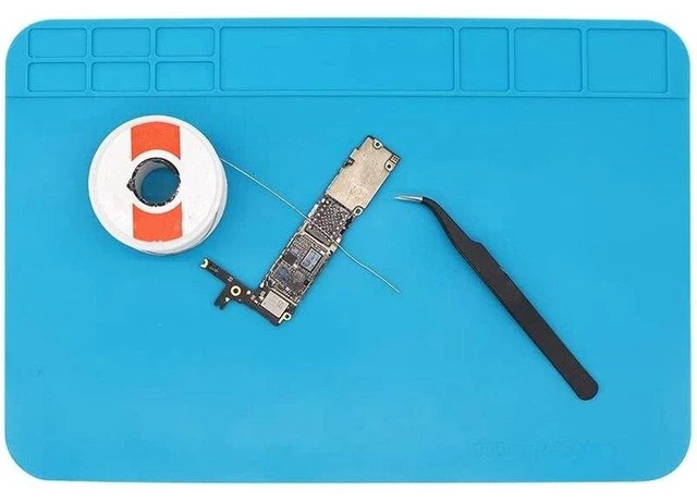 Alt view image 10 of 12 - Insulation Silicone Soldering Repair Mat Heat Resistant Work Pad for Mobile Phone PCB BGA Soldering Iron Repair Pad