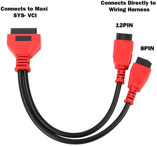 Alt view image 7 of 10 - TTXSPP Cable Adaptor for Chrysler 12+8 Programming Cable Connector for Autel DS808 Maxisys Main Test Cable for Autel DS808 Maxisys MS905 MS906 MS906BT MS906S MS908 MS908S Pro