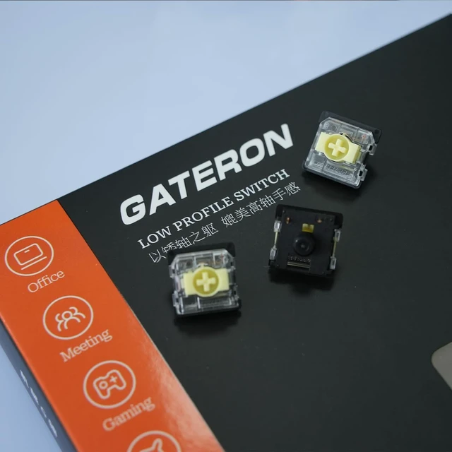 Alt view image 10 of 12 - GATERON KS-33 Low Profile Banana Keyboard Switches, Tactile 65gf 3 Pin RGB LED Factory Pre-lubed for MX Mechanical Keyboard (35PCS)