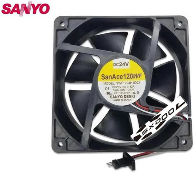 Alt view image 5 of 11 - 9WF1224H1D03 SanAce 120WF DC24V 0.32A For Sanyo Fanuc Waterproof Fan Processor Cooler Cooling Fan A90L-0001-050