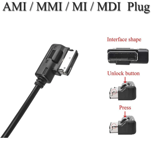 Alt view image 10 of 10 - Yoper Bluetooth 5.0 Adapter Compatible with Audi A3 A4 A5 A6 A7 S3 S4 Q3 Q5 Q7 Volkswagen VW Skoda 2G 3G 3G+ AMI MMI Port Cable Music Play Connector Works with Apple iPhone iPod Android Device