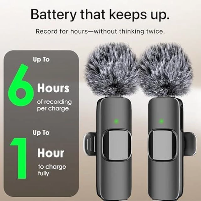 Alt view image 11 of 12 - Mini Mic Pro (Latest Model) - Professional Wireless Microphone for iPhone, iPad, Android, Lavalier Microphone for Video Recording - iPhone Mic Crystal Clear Recording with USB-C for Content Creators