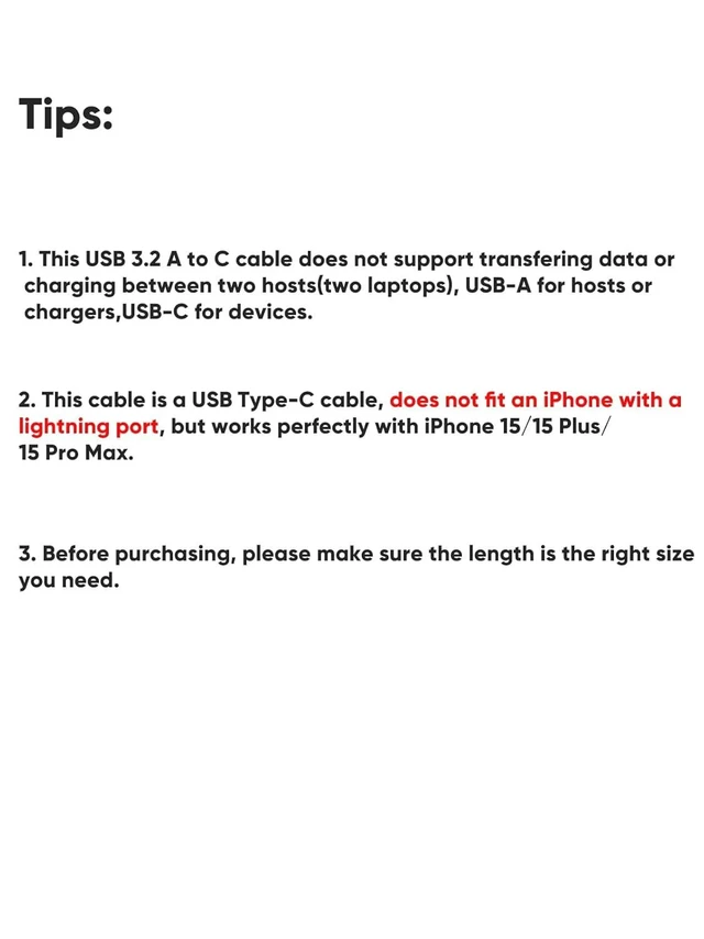Alt view image 14 of 14 - CableCreation 2-Pack USB C to USB A Cable 3.3FT, USB C to USB 3.2 Gen2 10Gbps USB A to C Data Cable, Android Auto USB C Cable 3A for USB C External SSD MacBook Pro iPad, iPhone 16/15, Pixel, 1.0m Gray