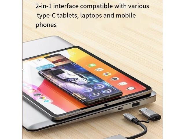 Alt view image 9 of 10 - Type-C 8-in-1 Dual-Head Expansion Dock- Multi-functional Multi-Interface Hub and Splitter for Laptops