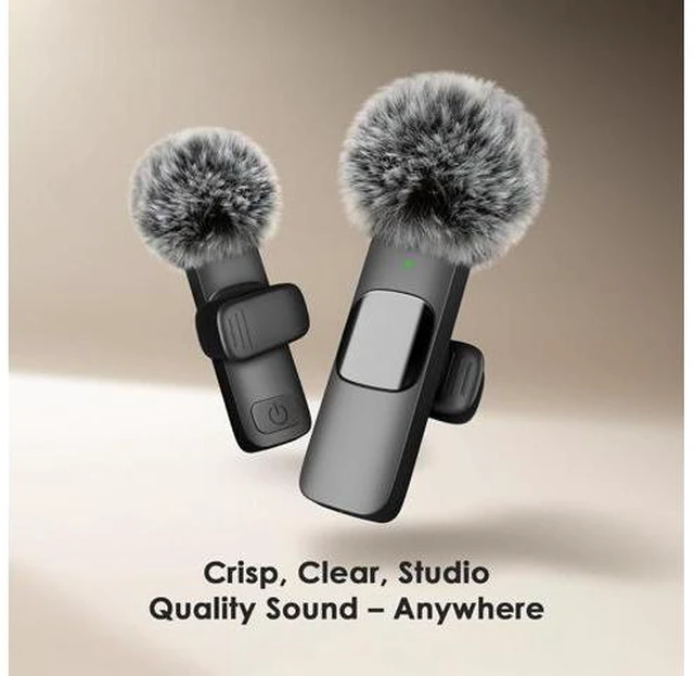 Alt view image 11 of 12 - Wireless Microphone for iPhone, iPad, Android, Lavalier Microphone for Video Recording - 2-Pack iPhone Microphone Crystal Clear Recording with USB-C for Podcast Microphone, ASMR