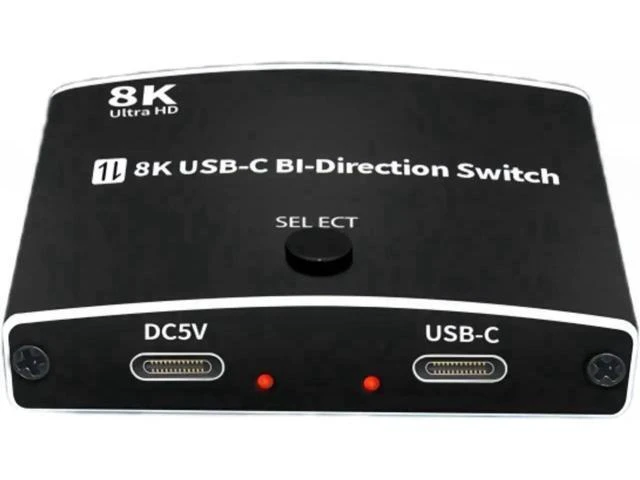 Alt view image 8 of 14 - USB C Switch Bi-Direction 2 in 1 or 1 in 2 KVM Switcher, 8K@60Hz Video / 10Gbps Data Transfer Compatible with Thunderbolt Type C Device