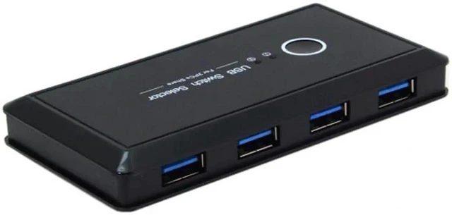 Alt view image 8 of 14 - KVM USB 3.0 Switch Selector 2 Port PCs Sharing 4 Devices for Keyboard Mouse Scanner Printer
