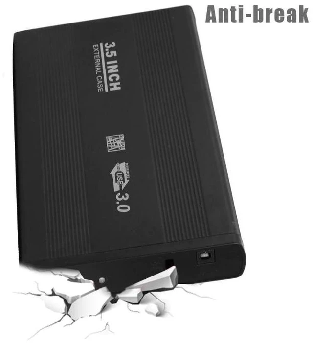 Alt view image 10 of 13 - 3.5 inch Hard Disk Case SATA to USB3.0/2.0 Aluminum Alloy HDD Case External Hard Drive Enclosure with USB Cable for PC Computer USB3.0 SSD EU