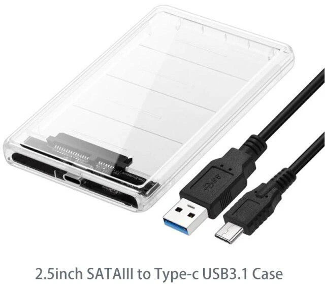 Alt view image 6 of 10 - External hd case 2.5 Transparent SATA to USB 3.0 5Gbps Portable External hard drive 2.5 hdd Enclosure For Disk SSD Box PC