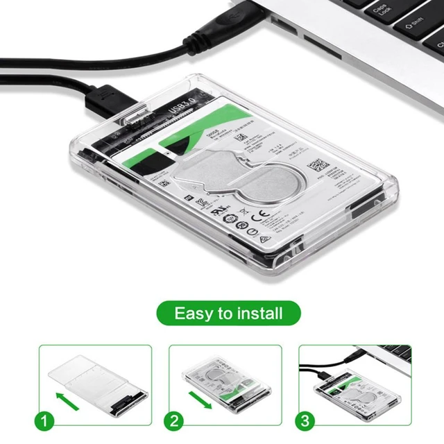 Alt view image 5 of 8 - USB 3.0 External Hard Drive Enclosure USB 3.0 Transparent Hard Disk Box USB Micro to SATA Hard Disk Box 2TB Hard Drive SSD/HDD