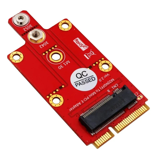 Alt view image 13 of 13 - M.2 NGFF Key B to Mini PCI-E Adapter Card with Screw Kit for 3G / 4G / 5G Module Support 3042/3052 Type M2 Key B Card Dimension