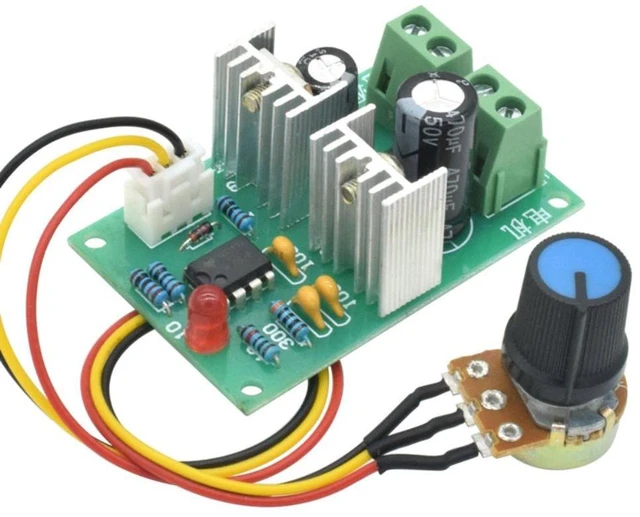 Alt view image 2 of 2 - PWM speed controller DC motor 0~100% adjustable drive module Input 3A DC12-36V 100W