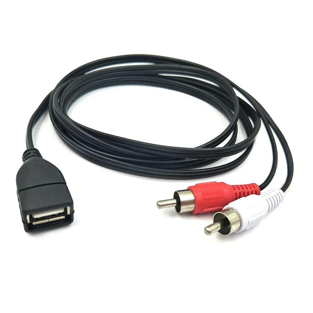 Alt view image 2 of 2 - FOR USB to 2RCA Cable,USB 2.0 Female to 2 Dual RCA Male Jack Y Splitter Audio Video AV Composite Adapter Cable - 5 Feet/1.5M