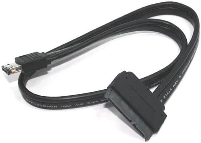 Alt view image 6 of 8 - 100cm Power eSATA (esata+usb) 12V+5V to 2.5 SATA 22pin cable,power supply cable