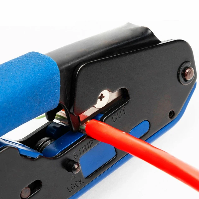 Alt view image 12 of 14 - RJ45 Ethernet Network LAN Tool Kit Network Cable Crimper Crimping Plier Stripper