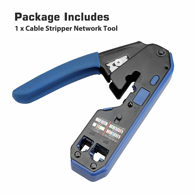 Alt view image 14 of 14 - RJ45 Ethernet Network LAN Tool Kit Network Cable Crimper Crimping Plier Stripper