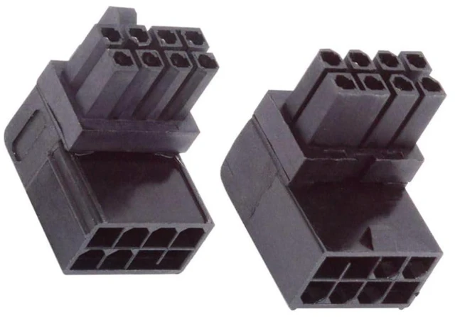Alt view image 8 of 14 - 2 Pack ATX 8Pin 90 Degree Angled GPU Graphics Card Power Connector Adapter