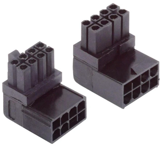 Alt view image 14 of 14 - 2 Pack ATX 8Pin 90 Degree Angled GPU Graphics Card Power Connector Adapter
